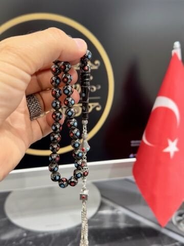 Küre Model  Firuze ve Mercan İşleme Erzurum Oltu Tesbih