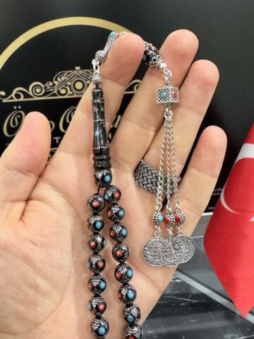 Küre Model  Firuze ve Mercan İşleme Erzurum Oltu Tesbih