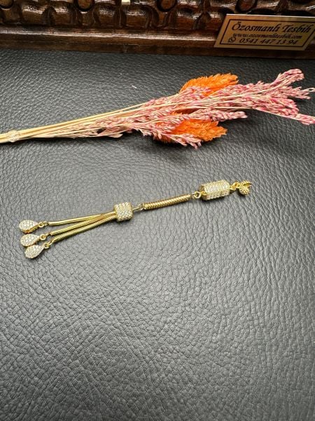 Özel Tasarım Diamond Tasarım Altın Yaldız Kaplama Gümüş Püskül