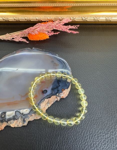 Küre Model Şeffaf Damla Kehribar Bileklik