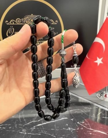 Badem Model  Yakup Kara Sıkma Kehribar Tesbih