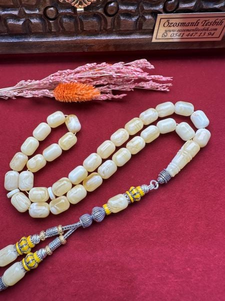 Kapsül Model Damla Kehribar Tesbih