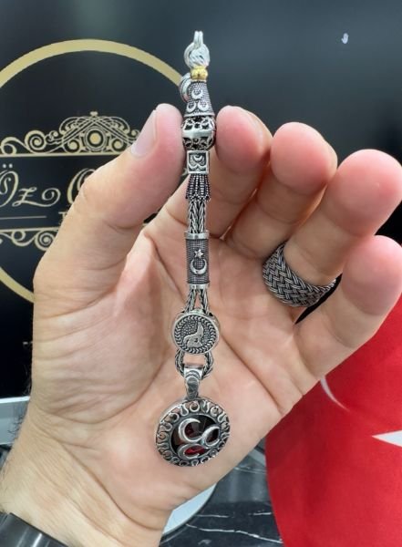 Özel Tasarım Üç Hilal Model Gümüş Püskül