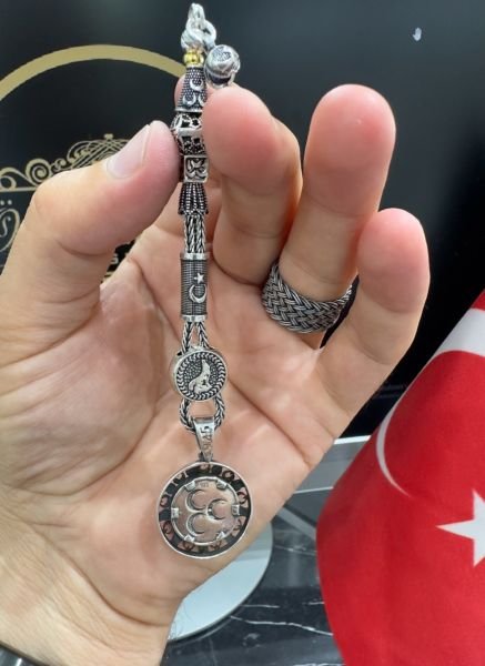 Özel Tasarım Üç Hilal Model Gümüş Püskül