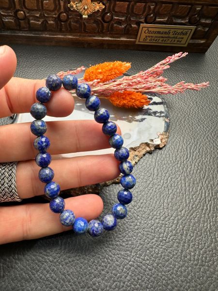 Küre Model Lapis Lazuli Doğal Taş Bileklik