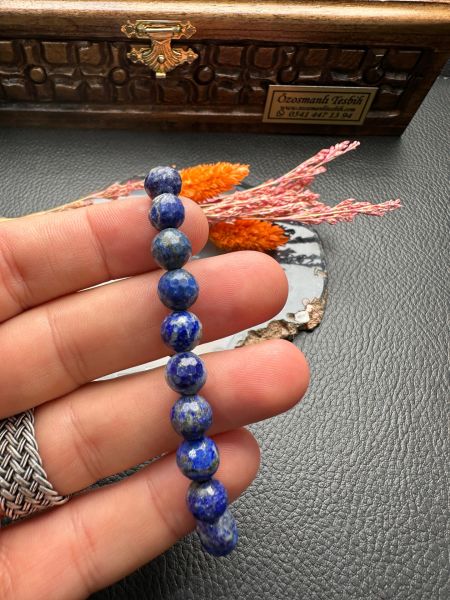 Küre Model Lapis Lazuli Doğal Taş Bileklik