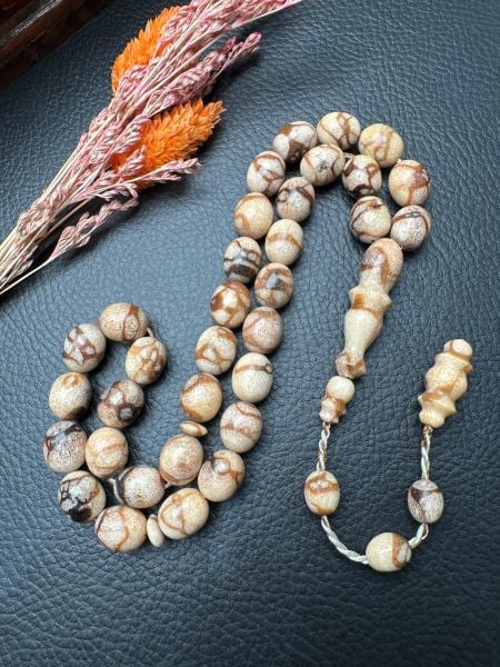 Badem Model Mercan Doğal Taş Tesbih