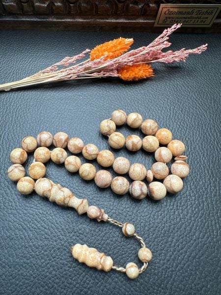 Küre Model Mercan Doğal Taş Tesbih