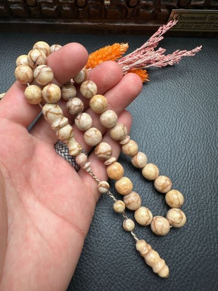 Küre Model Mercan Doğal Taş Tesbih