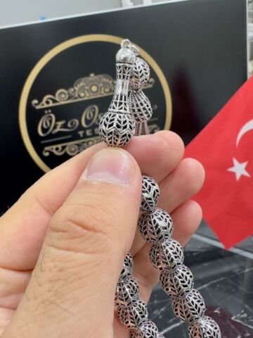 Armudi Model 925 Ayar Gümüş Tesbih