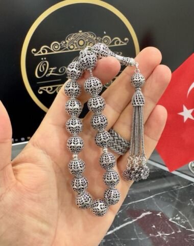 Armudi Model 925 Ayar Gümüş Tesbih