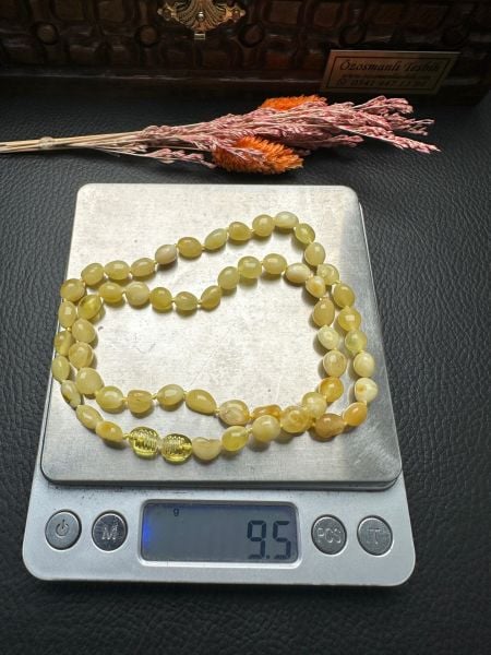Damla Kehribar Yetişkin Kolye