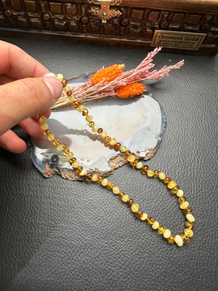 Damla Kehribar Bebek Kolye