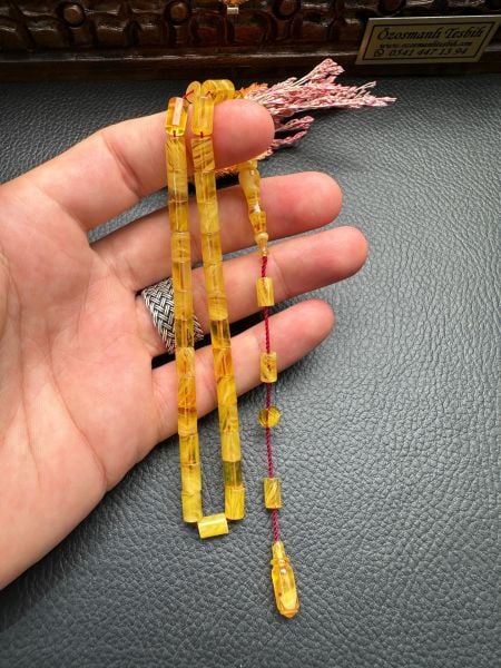 Kesme Model Sıkma Kehribar Tesbih