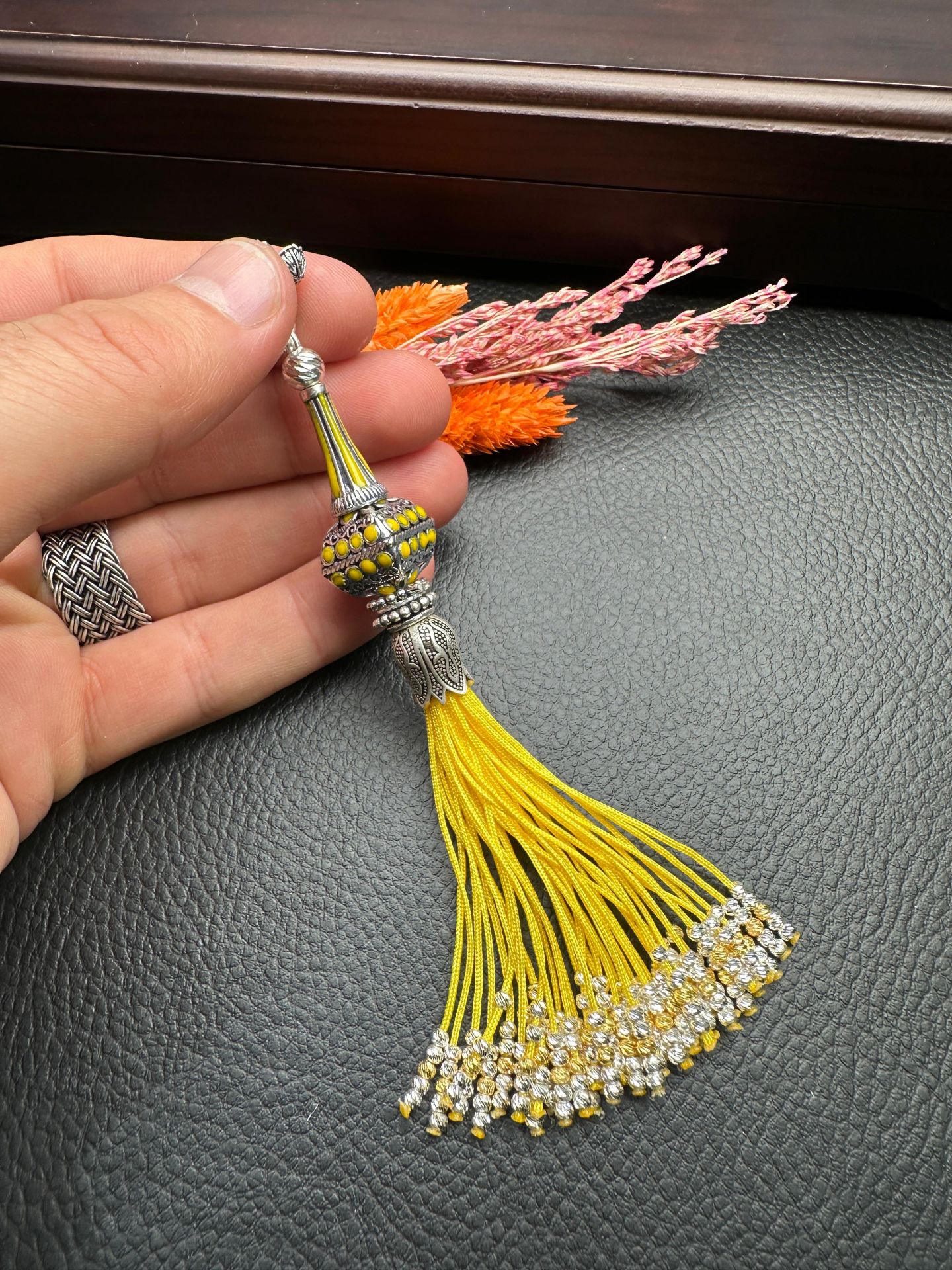 ﻿Özel Tasarım Sarı Renk Osmanlı Saray Püskül