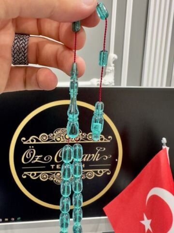 Kapsül Model Şeffaf Turkuaz Yeni Zar Kehribar Tesbih