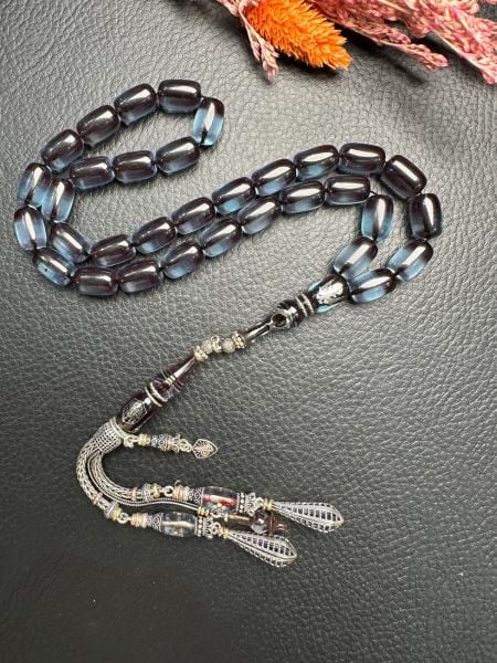 Kapsül Model Gümüş Dizayn Ateşi Sıkma Kehribar Tesbih