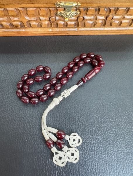 Osmanlı Benzetme Sıkma Kehribar Tesbih