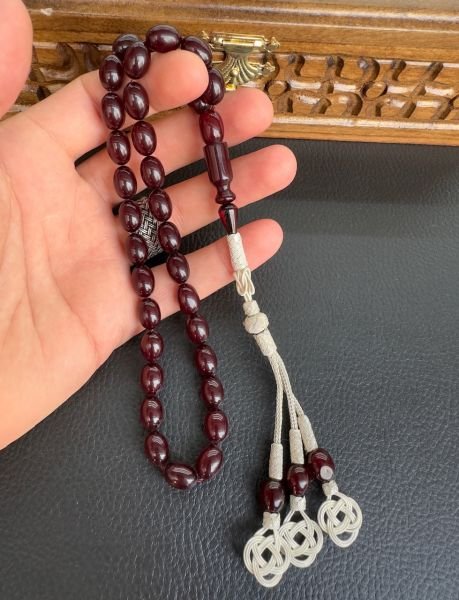Osmanlı Benzetme Sıkma Kehribar Tesbih
