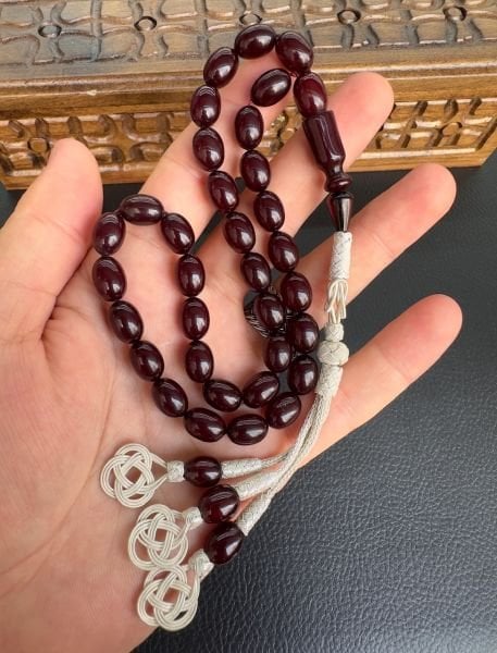 Osmanlı Benzetme Sıkma Kehribar Tesbih