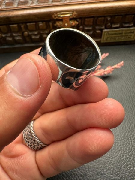 Özel Savat İşçiliği Gümüş Yüzük