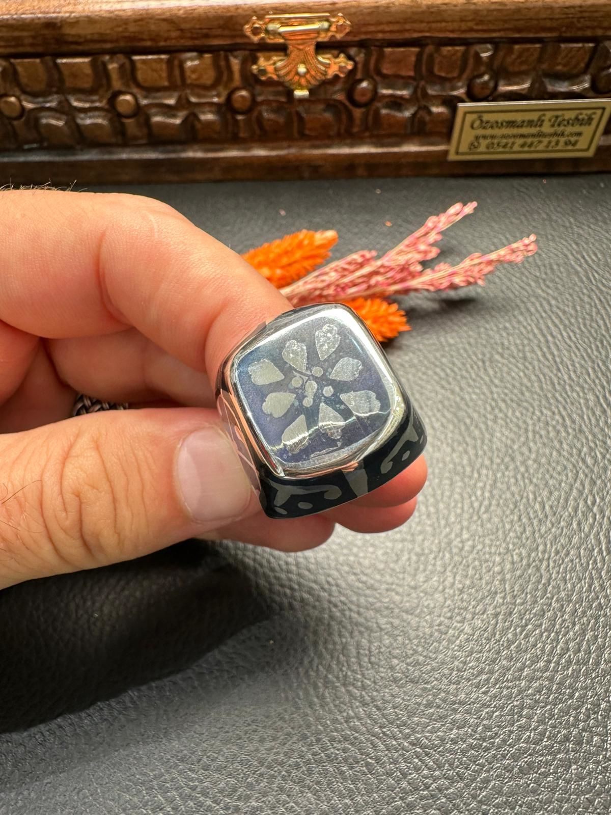 Özel Savat İşçiliği Gümüş Yüzük