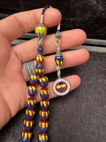 Kapsül Model Fenerbahçe Taraftar Çubuk Sıkma Kehribar Tesbih