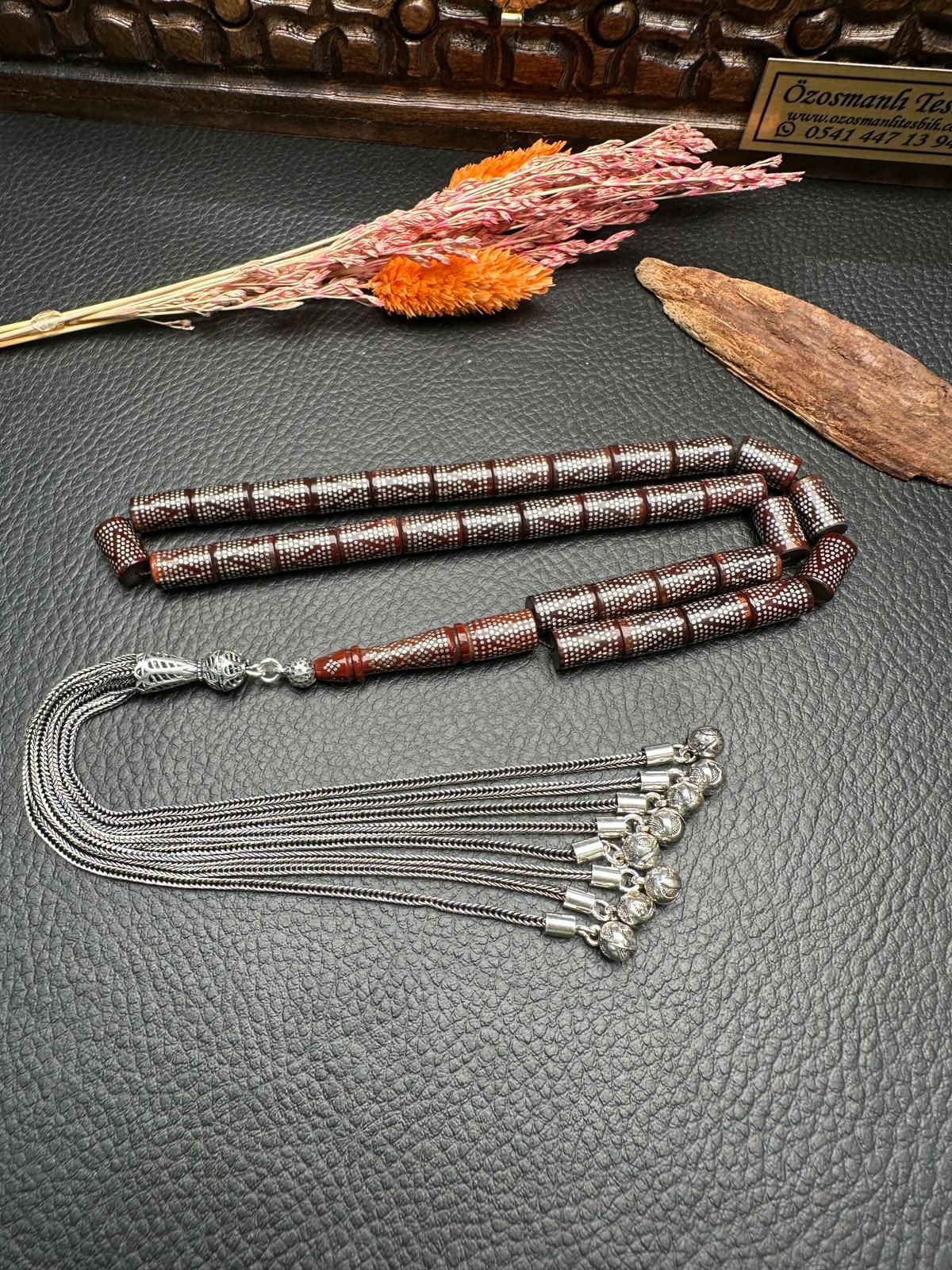 Kesme Model Gümüş Çakımlı Kuka Tesbih