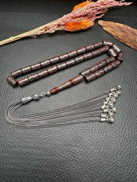 Kesme Model Gümüş Çakımlı Kuka Tesbih