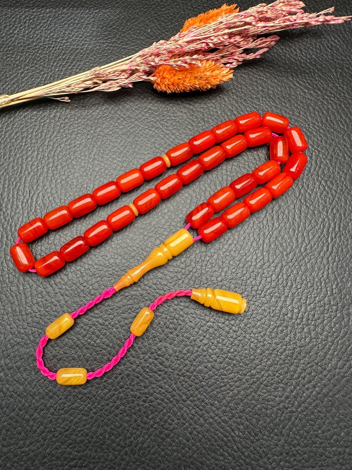 Kapsül Model Sıkma Kehribar Tesbih