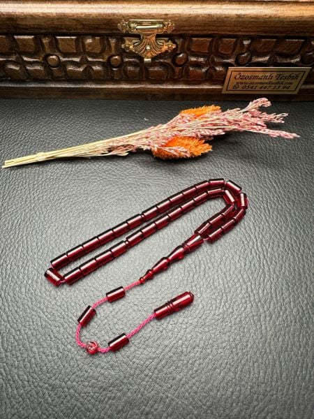 Küçük Boy Kesme Ateş Kehribar Tesbih