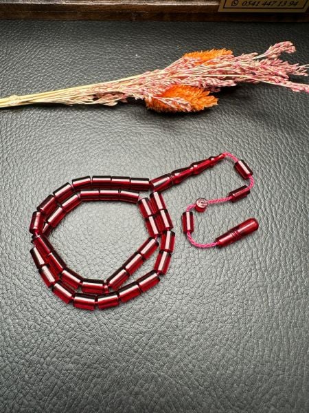 Küçük Boy Kesme Ateş Kehribar Tesbih