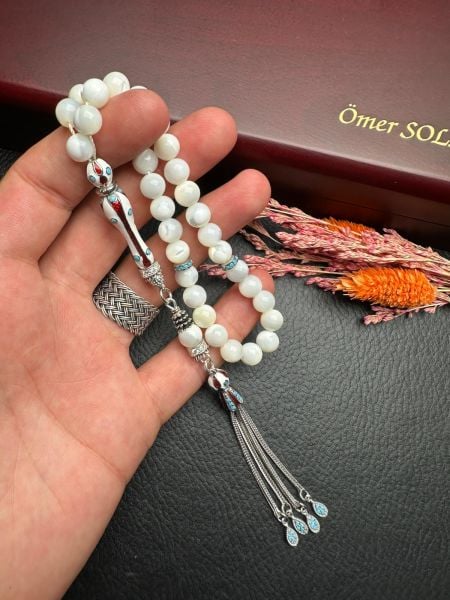 Küre Model Sedef Doğal Taş Tesbih