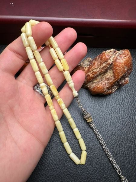 Kapsül Model Damla Kehribar Tesbih