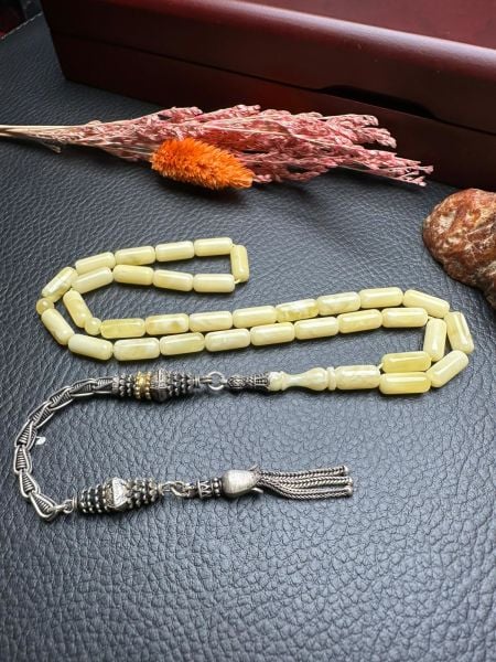 Kapsül Model Damla Kehribar Tesbih