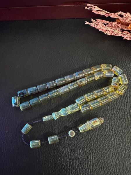 Erdem Bozkurt Usta İşçiliği Tek Kaya  Dominik Damla Kehribar Tesbih