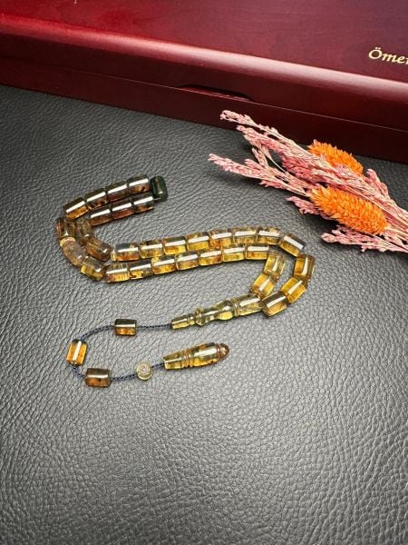 Erdem Bozkurt Usta İşçiliği Tek Kaya  Dominik Damla Kehribar Tesbih