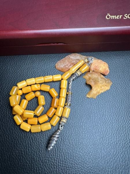 Eskitme Model Rus Kaya Damla Kehribar Tesbih