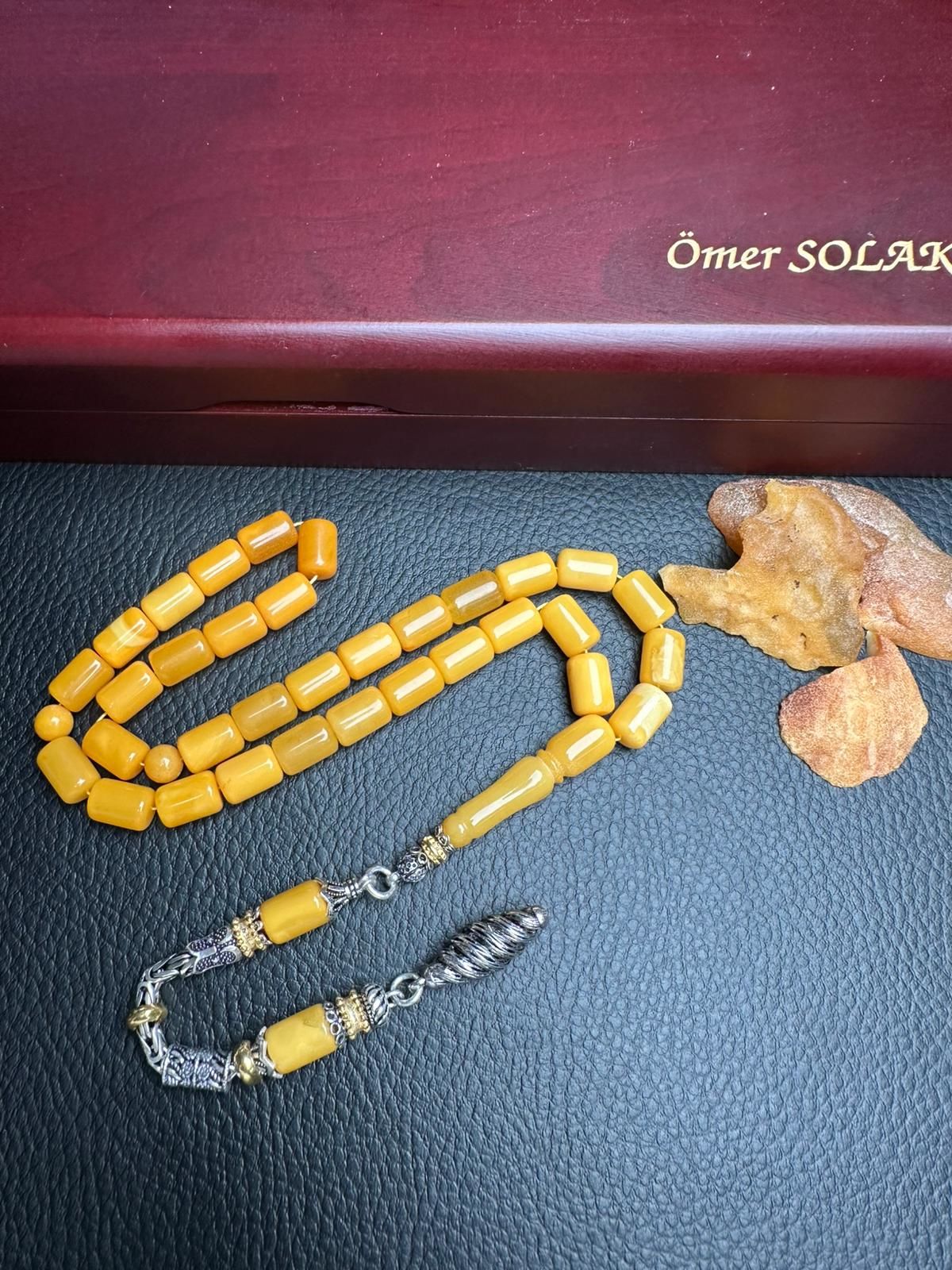 Eskitme Model Rus Kaya Damla Kehribar Tesbih