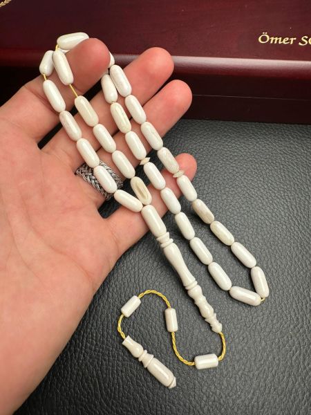 Kapsül Model  Deve Kuşu Kemiği Tesbih