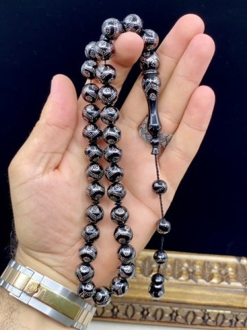 Küre Model Gümüş İşleme Kuka Tesbih