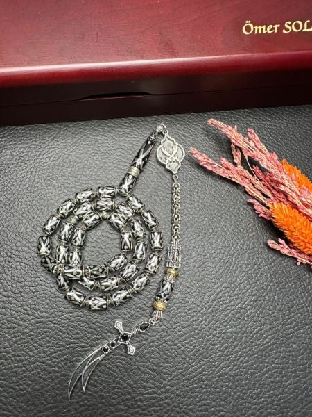 Kapsül Kesim Gümüş Kafes Tesbih