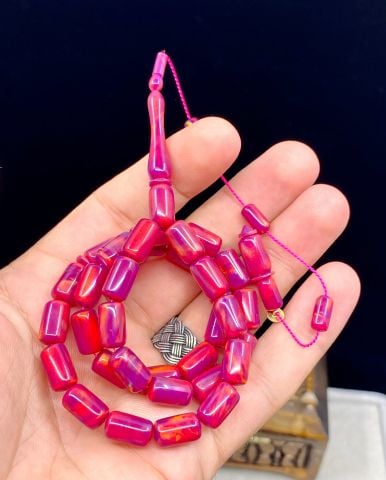 Kapsül Model Özel Renk Opal Doğal Taş Tesbih