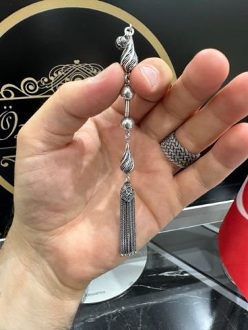 Tekli Sallantılı Model 925 Ayar Gümüş Püskül