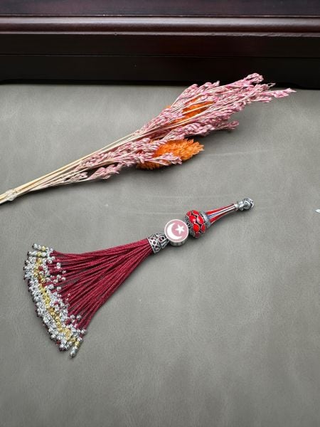 ﻿Özel Tasarım Bordo Renk Osmanlı Saray Püskül