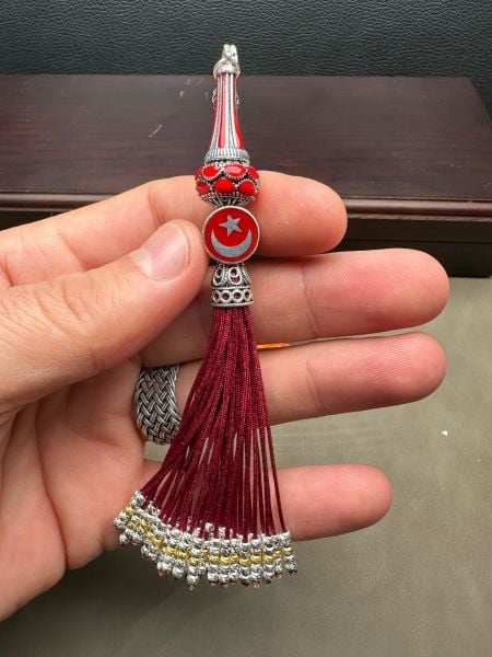 ﻿Özel Tasarım Bordo Renk Osmanlı Saray Püskül