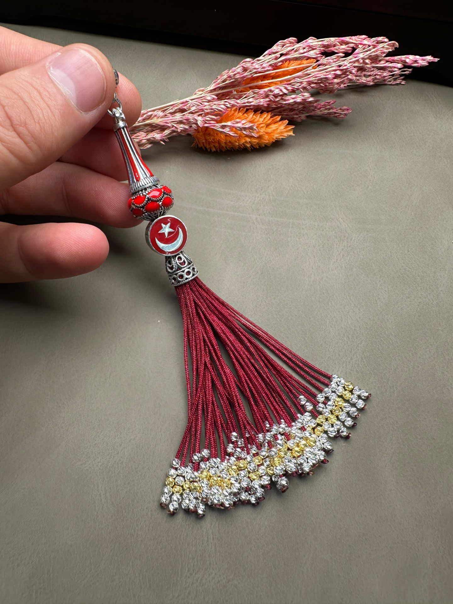 ﻿Özel Tasarım Bordo Renk Osmanlı Saray Püskül