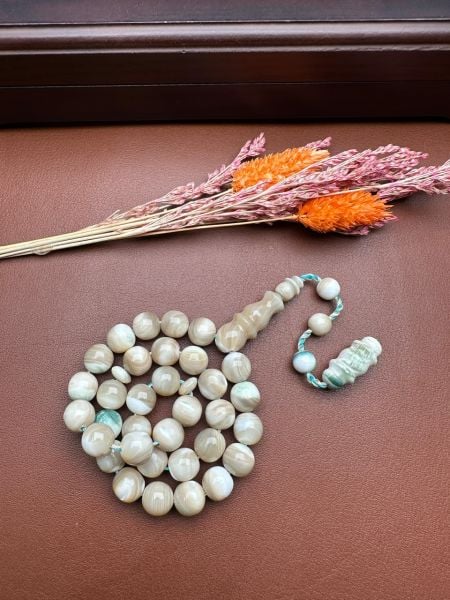 Küre Model Salyangoz Sedef Doğal Taş Tesbih