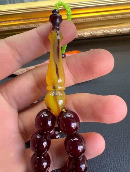 Küre Model Helezon Hareli Osmanlı Benzetme Sıkma Kehribar Tesbih
