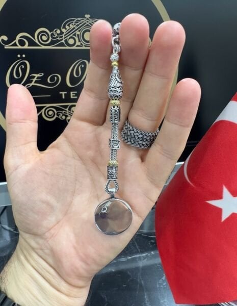 Özel Kurt Kafası Tasarım Gümüş Püskül